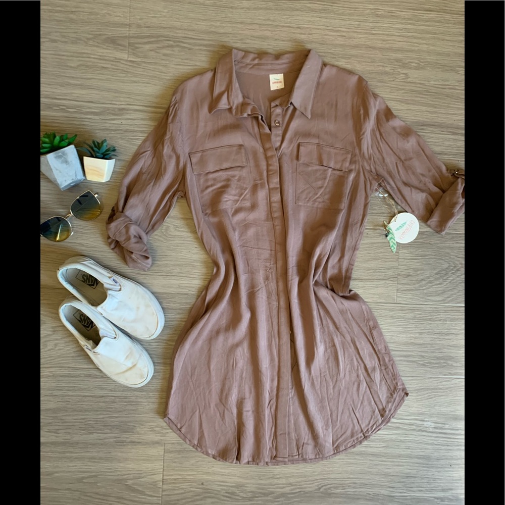 *Khaki Shirt Dress